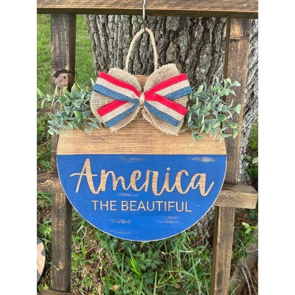 Front door sign, Door sign, Wall hanging, Handmade decor - Picture 1 of 5